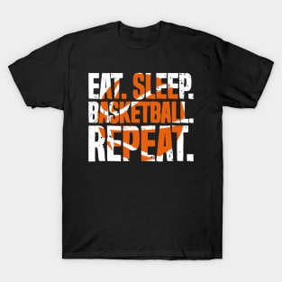 Eat Sleep Basketball Repeat Basket Sport Distressed T-Shirt